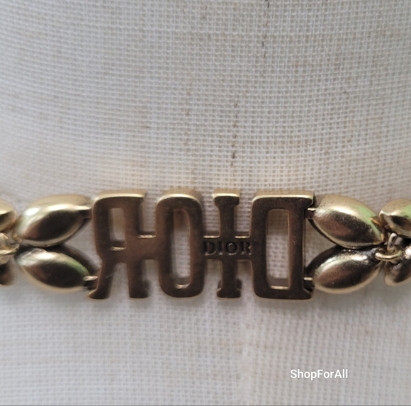 Dior Gold and Silver Coker Necklace with Crystal Accents With Box - Picture 15 of 16